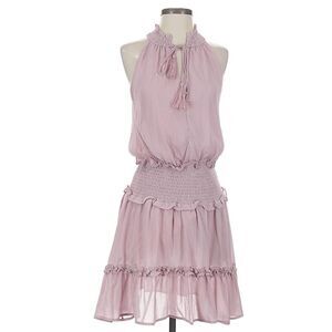 In the beginning Los Angeles pink chiffon tiered dress size Small